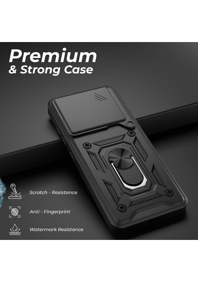 Caseonn Vivo X200 Fe Kılıf Sürgülü Kamera Korumalı Yüzüklü Mıknatıslı Tank Kapak Lacivert