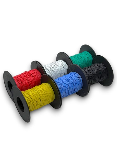 60 Metre, 30awg, 6 Renk 6x10mt, Çok Damar Montaj Kablosu, Yumuşak Silikon Tel Kablo, Atlama Kablosu - 1 Adet