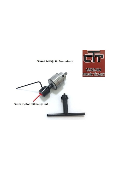 5 Mm Motor Miline Uygun El Matkabı Konik Mandren O.3Mm-4Mm