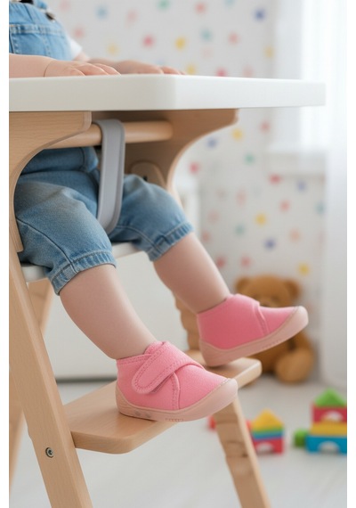 Ayakmod Pembe Süet Cırtlı Bebek Panduf Ba&ba 058989 B Pembe