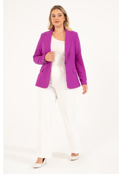 Myline Astarlı Blazer Ceket-fuşya Fuşya