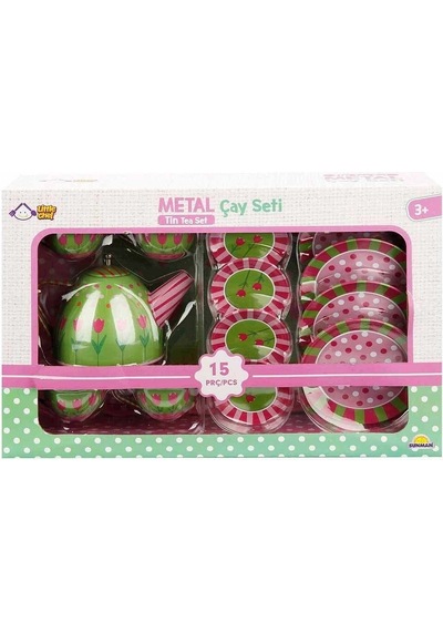 02169 Metal Oyuncak Çay Takımı 15 Parça -