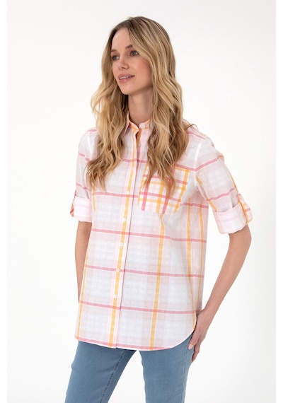 U.S. Polo Assn. Kadın Pembe Uzun Kollu Tunik Gömlek 50299591-VR167