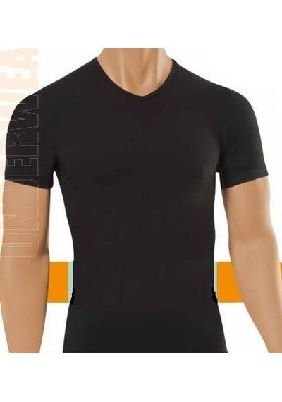 6 Adet Şahin Erkek Bambu V Yaka Kısa Kol Fanila Atlet Body 10028 001