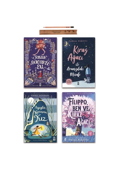 Genç Timaş Ayıyla Konuşan Kız - Kiraz Ağacı İle Aramızdaki Mesafe - Filippo Ben Ve Kiraz Ağacı Set - 4 Kitap