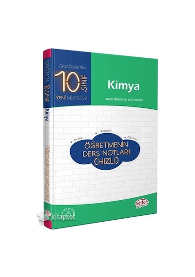 10.Sınıf Kimya Hızlı Öğretmenin Ders Notları - Editör Yayınevi