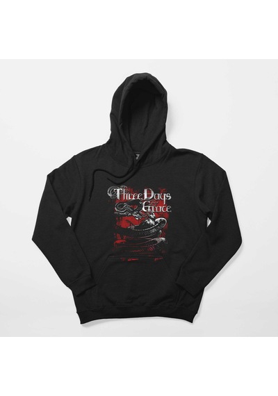 Three Days Grace Food Chain Siyah Kapşonlu Sweatshirt Hoodie