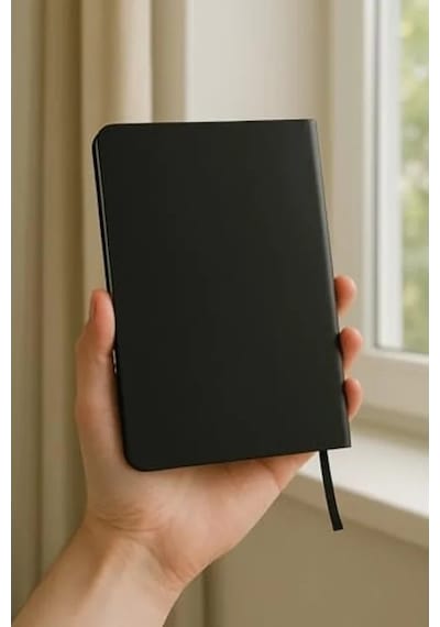 Fark Tanıtım Defter, Noktalı Defter, Termo Deri Kapaklı Noktalı Defter, 128 Yaprak A5 Defter, Ofis Ve Kırtasiye, Plan, Notebook Siyah 124-Pembe