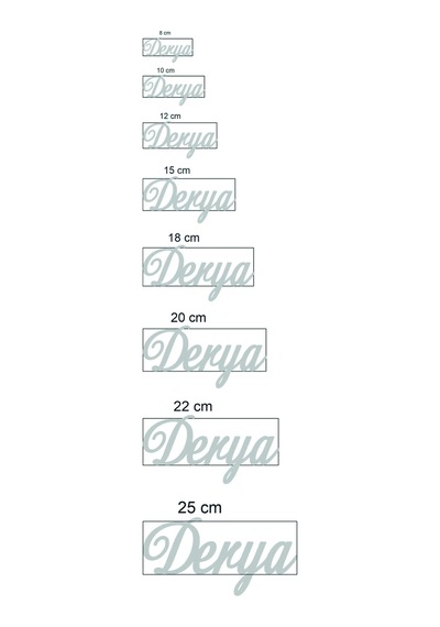 Silver Aynalı Pleksi Isim- Gümüş Aynalı Pleksi Isim 8 Cm Gumus