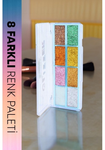 8 Renk Yaz Glitter Far Paleti - 2'li Set Diğer