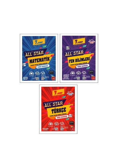 Newton 7. Sınıf Matematik+Fen+Türkçe All Star Soru Bankası 3 Kita