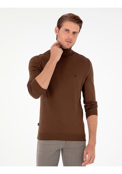 Pierre Cardin Erkek Koyu Kahverengi Kazak /Triko 50296602-vr084 Koyu Kahverengi
