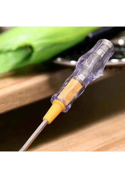 Çift Başlıklı Şeffaf Kontrol Kalemi 110v-220v Neon Lambalı Elektrik Test Cihazı