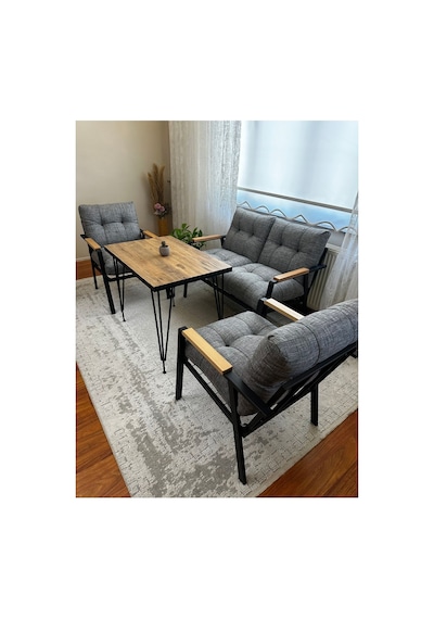 Green Garden Gülizar,model, Balkon, Bahçe, Cafe, Metal Koltuk Takımı, Bahçe Takımı , Çay Seti, 2+1+1+masa Bej