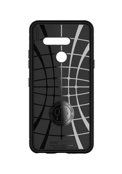 Spigen G8 Thinq İle Uyumlu Kılıf Rugged Armor Matte Black Siyah
