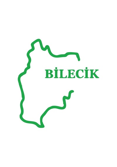 Bilecik Harita Araba Sticker 17x17 Cm Yeşil