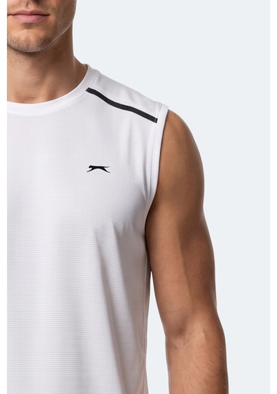 Slazenger Rexıs Erkek Kolsuz Beyaz Tişört