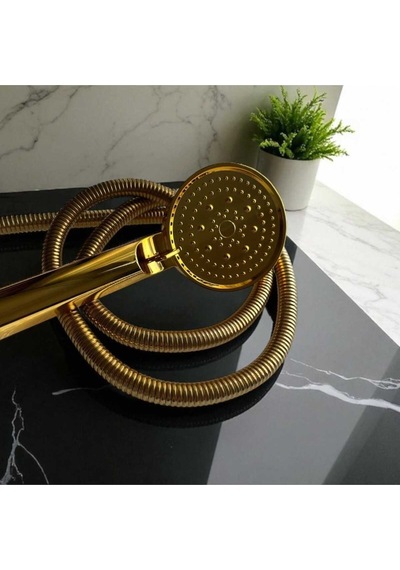 Gold Renkli Modern Duş Başlığı Altın Akrilik Diğer