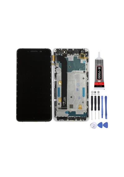 General Mobile Gm5 Plus Uyumlu Lcd Ekran Çıtalı Siyah + Montaj Kiti