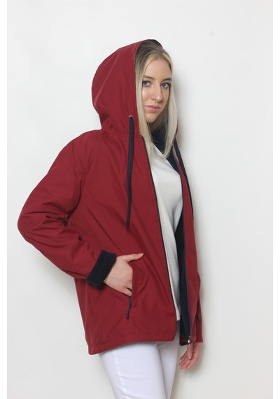 CottonCool Kadın Bordo Içi Polar Mont