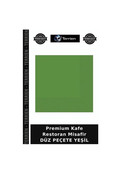 Premium Kafe Restoran Misafir Düz Peçete Yeşil