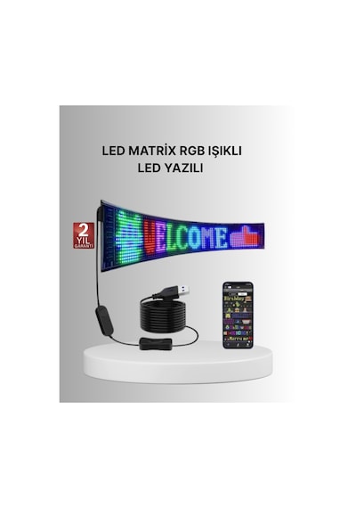 Gece Kullanıma Uygun Pixel Rgb Led Panel Estetik Atmosfer Işığı Çok Renkli