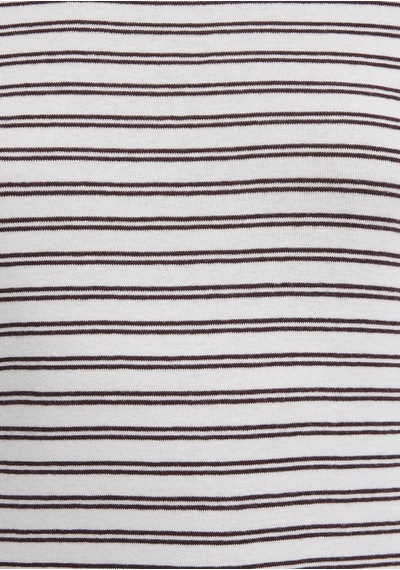 Mavi - Bordo Çizgili Beyaz Tişört 1613928-91596 Beyaz