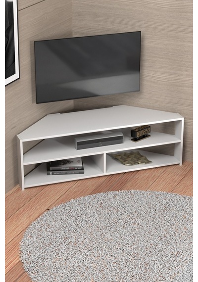 Köşe Tv Ünitesi Beyaz 140 Cm