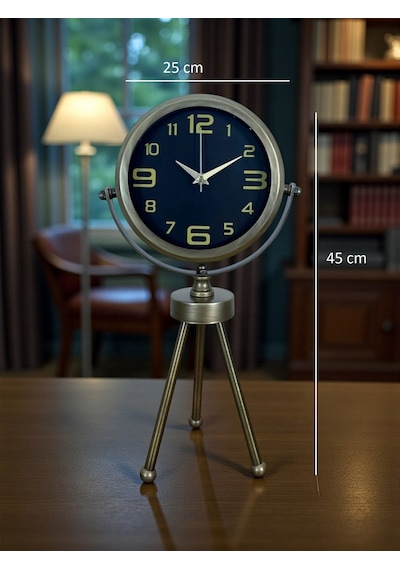 Büro Ev Ofis Hediyesi İçin Eskitme Vintage Tarz Masa Saati Diğer