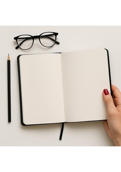 Defter, Çizgisiz Not Defteri, Siyah Termo Deri Kapaklı Çizgisiz Not Defter, 128 Yaprak A5 Planlama Not Defteri, Ofis Çok Renkli