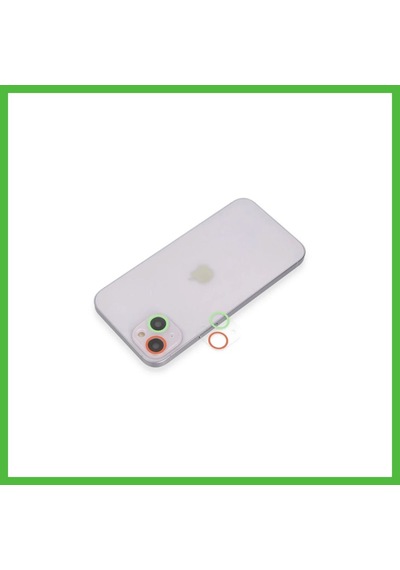 Vaveni İphone 13 Mini Uyumlu Renkli Kamera Lens Koruma Cam - Yeşil-pembe Arz
