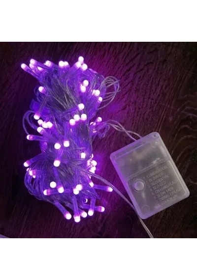 10m 100 Led Damla Uçlu Pembe Işık Şeffaf Kablo AÇIK GRİ KAHVE KARIŞIMI