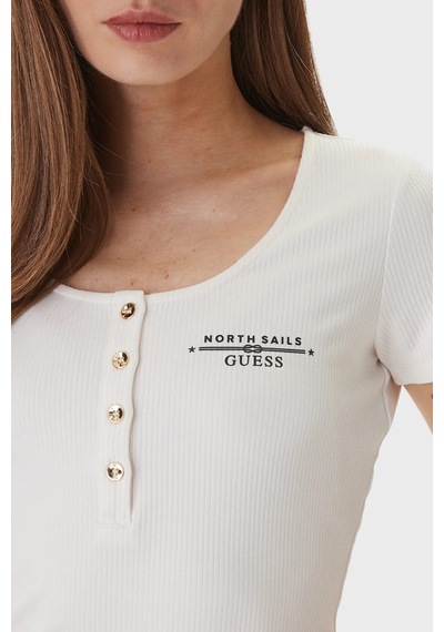 Guess Bayan Top W6gp01 K2658 G012 Beyaz BEYAZ