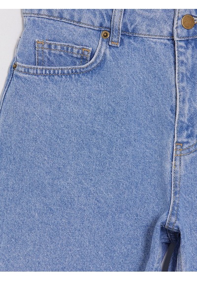 Lcwaıkıkı Petite Mavi Regular Fit Kadın Jean Şort
