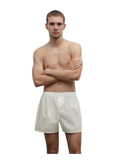Yohannes Club Erkek Pamuklu Poplin Boxer, Tekli Paket, Kırık Beyaz, % 100 Pamuklu Poplin Kumaş Beyaz