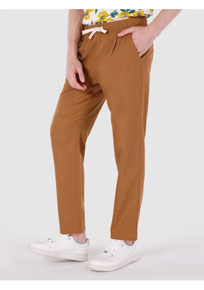 Colin's Colins Regular Fit Orta Bel Düz Paça Kahverengi Erkek Pantolon 001