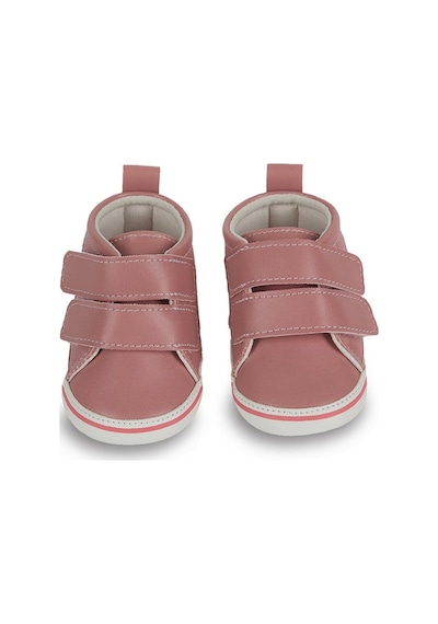 Pembe Simli Yıldızlı Kız Bebek Cırt Cırtlı Patik Yürüme Öcesi-g-2356 Pembe