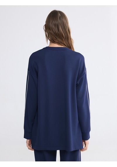 Lcw Everyday Lacivert Soft Touch Oversize Kadın Sweatshirt