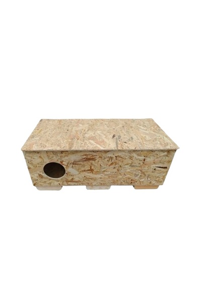Reyo Kedi Evi Dış Ortam Uygun Ahşap Kedi Evi OSB 100 x 50 x 40 CM CAT22