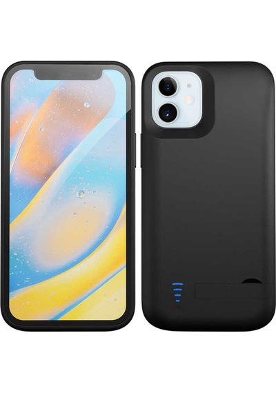 Apple Uyumlu iPhone  12 Kılıf Şarjlı Standlı Harici Batarya 5000 Mah