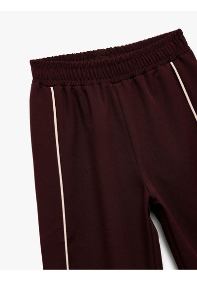 Koton Geniş Paça Biyeli Bordo Kız Çocuk Pantolon 6wkg40034aw Bordo