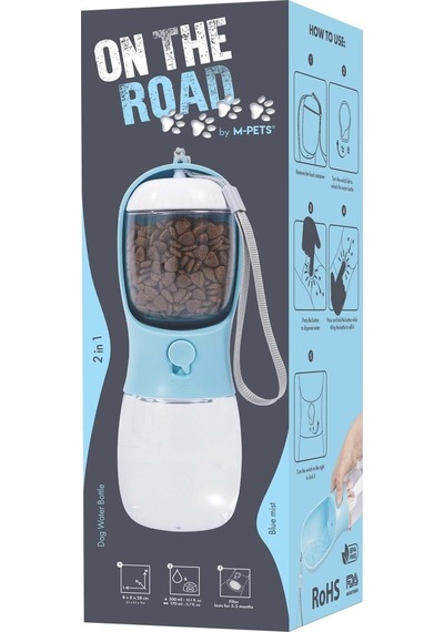 10554799 M-pets On The Road 2in1 Köpek Seyahat Suluğu 300ml Blue