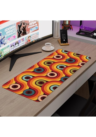 Retro 60 Lar Desenleri Oyuncu Gaming Mouse Pad Kauçuk Kaymaz Taban Mousepad V1, 70x30 Xl