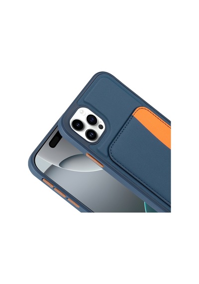 Apple Uyumlu iPhone 11 Kılıf Kartlıklı Kamera Yükseltili Silikon Celikaksesuar Kahverengi