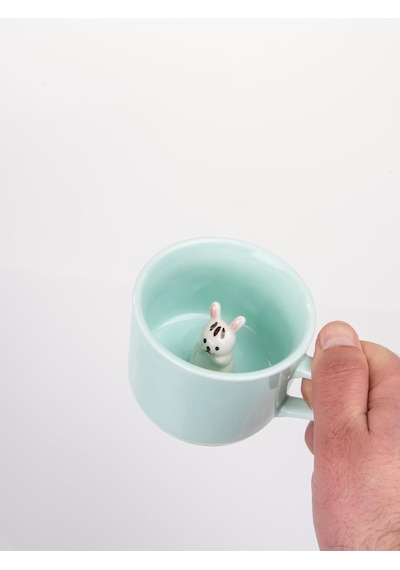 Mukko Home 3d Sevimli Panda Figürlü Porselen Kupa 230 Ml Mint Renk Kahve Çay Kupası,turkuaz & Tavşan Beyaz - Çok Renkli Mukko Home 3d Sevimli Panda Figürlü Porselen Kupa 230 Ml Mint Renk Kahve Çay Kupası,turkuaz & Tavşan Beyaz - Çok Renkli