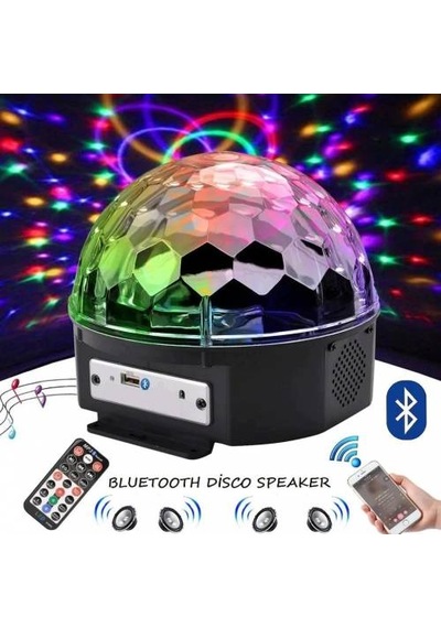 Kumandalı Disko Topu Müzik Çalar Usb Sd Girişli