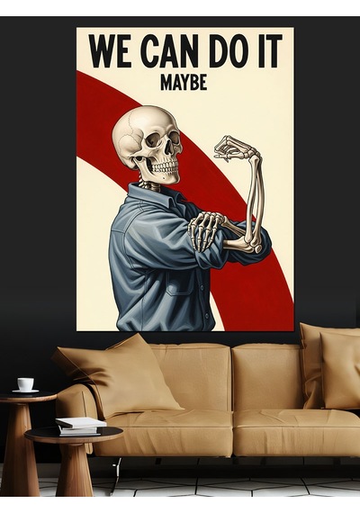 Ahşap Tablo Yapabiliriz Pop Art Slogan