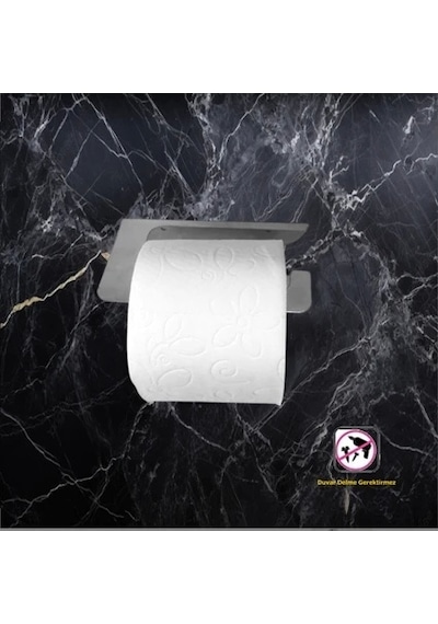 Lazer Kendinden Yapışkanlı Paslanmaz Çelik Oval Tuvalet Kağıtlığı Çok Renkli