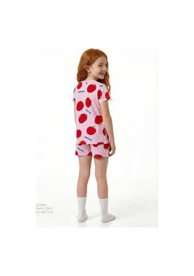 Penti Pembe Kız Çocuk Tomato Pamuklu 2li Pijama Takımı Lila