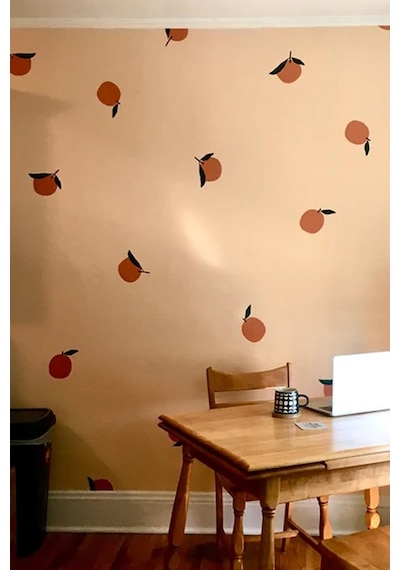 MSticker Sevimli Portakallar Duvar Dekorasyon Sticker Seti